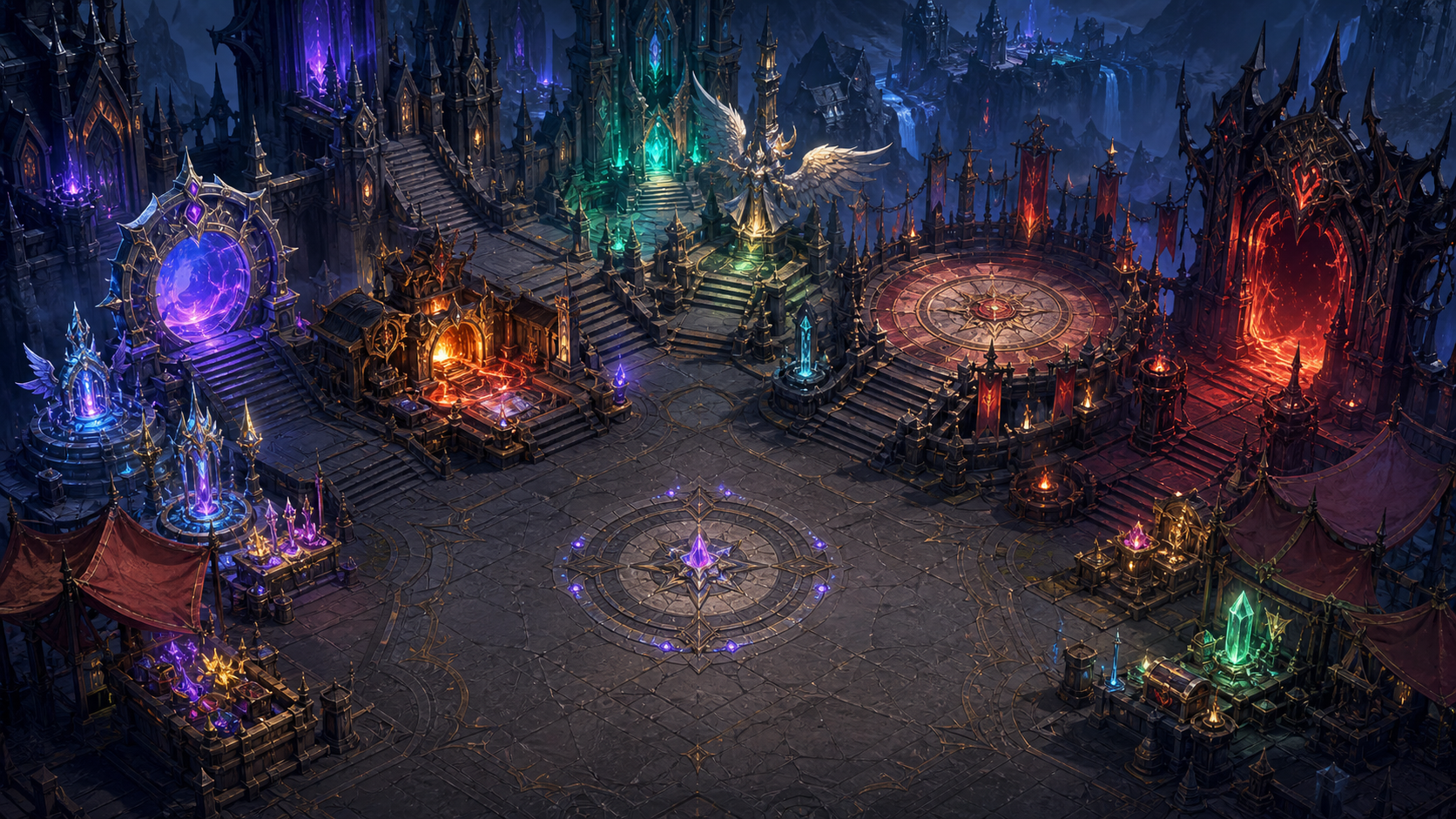 MuSol Online dark fantasy citadel hub